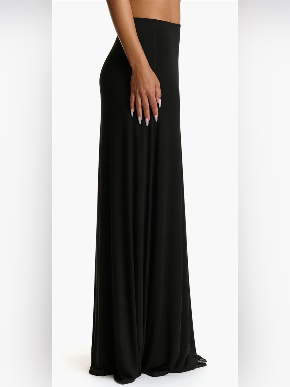 naked wardrobe Black Maxi Skirt - Smooth Full-Length Panel - Picture 7 of 10